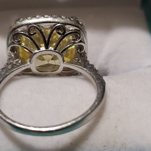 statement Ring with yellow cz set in 925 NWOT!!!!! - Picture 8 of 10
